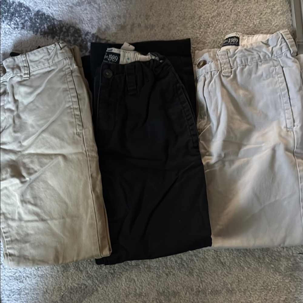 Casual Pants Trio in Black, Beige, and Cream